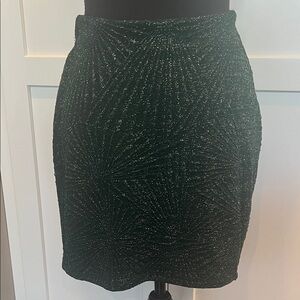 Speechless Shimmering Dark Green Mini Skirt S